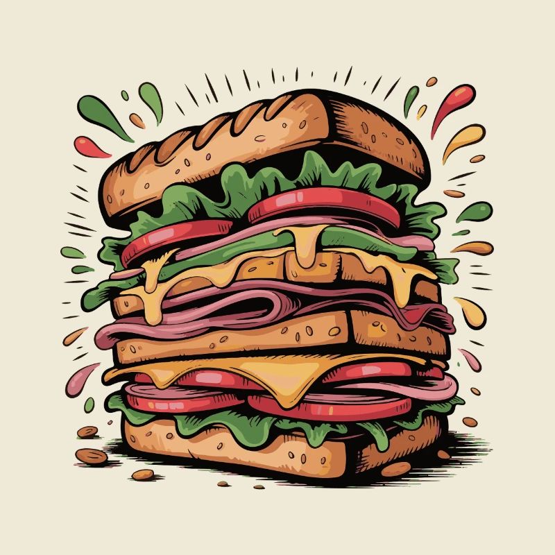 Burger Pop Art Explosion