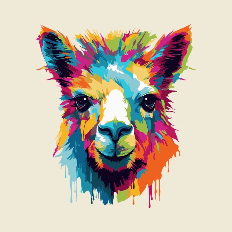 Llama Farbexplosion Popart
