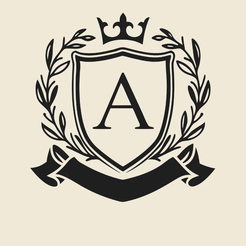 Adel Monogramm Wappen Krone Buchstabe A