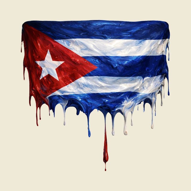 Cuban Flag Drop Art