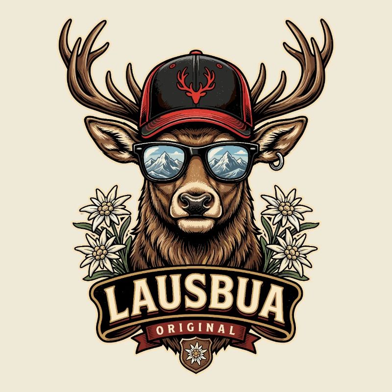 Lausbua Original Bavarian Alpine Hunter Deer