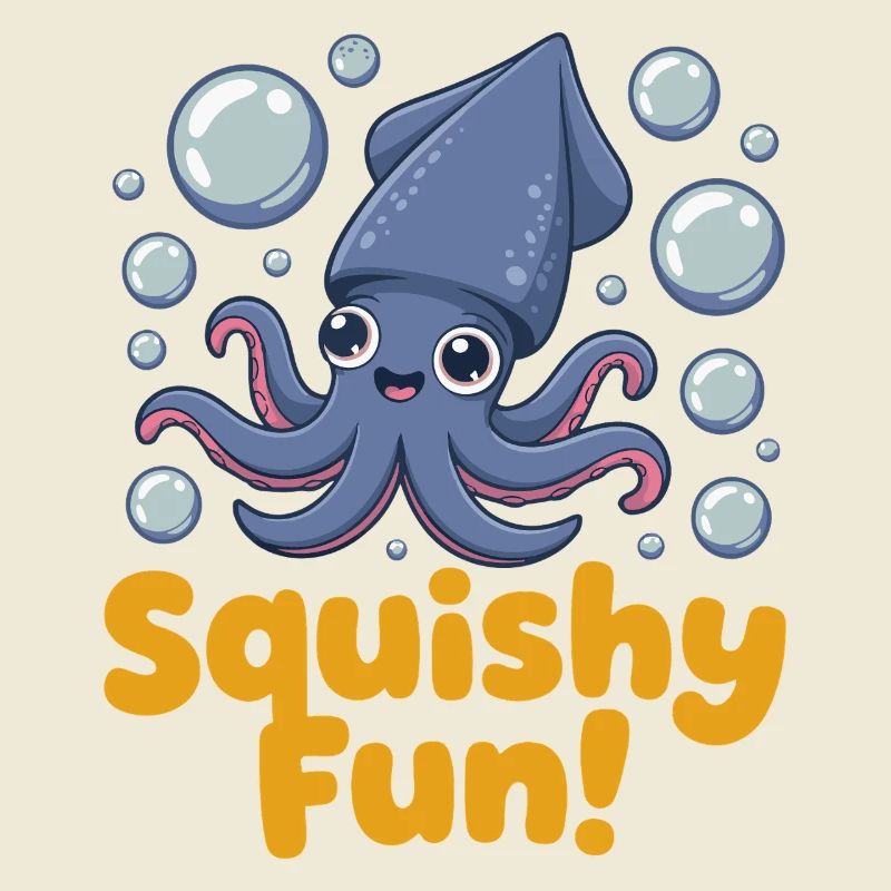 Squishy Fun Squid Illustration
