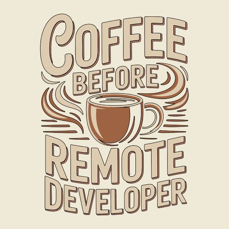 Remote Developer Coffee Remote Tech Coffee Lover