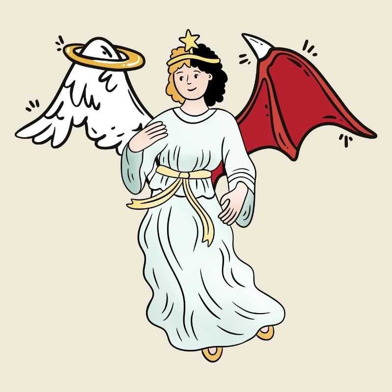 Angel Devil Good Evil Feelings Emotion Satan Dark