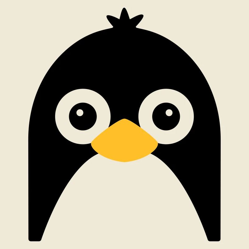 Visage de pingouin mignon