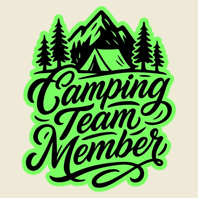 Camping Team Tent Mountains