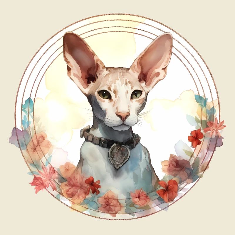 Cornish Rex Katze Boho Style, Liebe Katzen