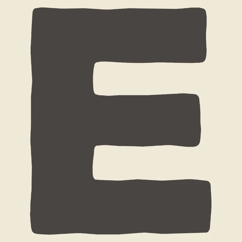 Typographie monogramme en gras lettre E minimale