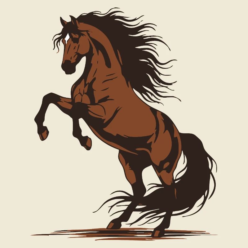 Demonstration eines wilden Reithengstes mit springendem Pferd