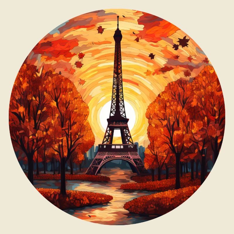 Tour Eiffel d’automne : Paris en feuillage d’automne
