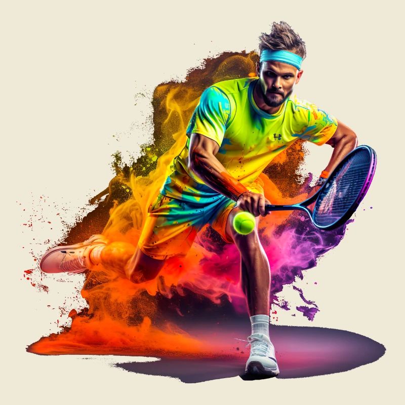 Tennisspiel mit zwei oder vier Spieler