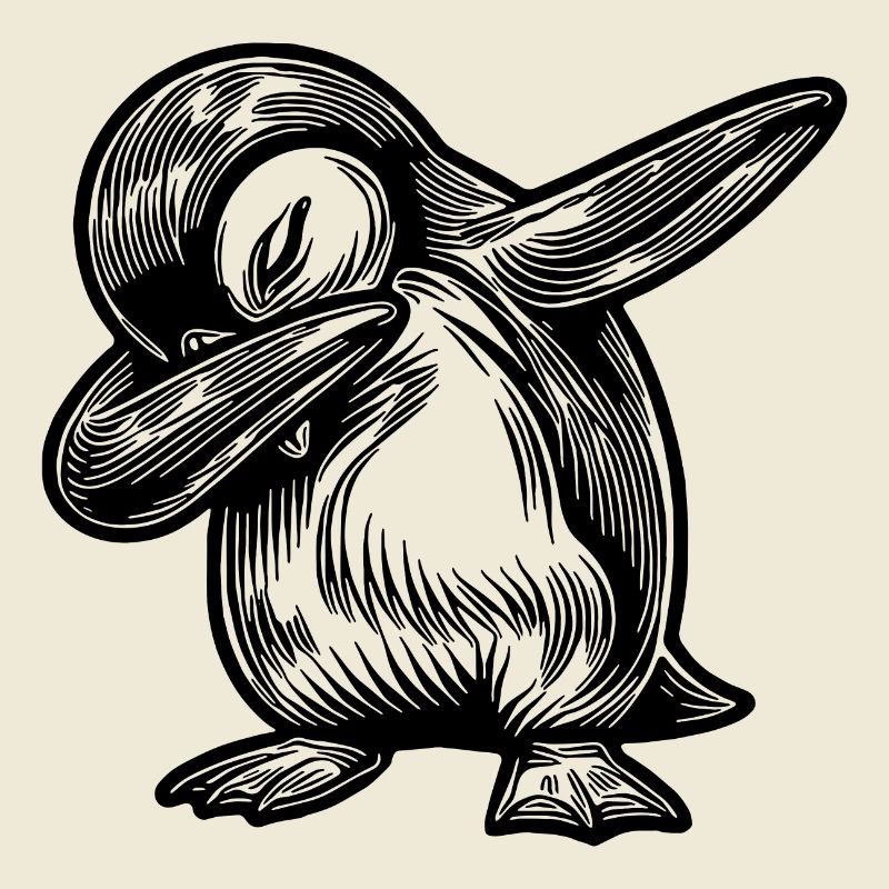 Cool Penguin mignon petit pingouin dabbing