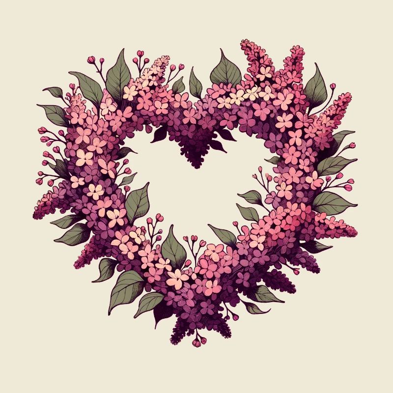 Buisson de fleurs lilas