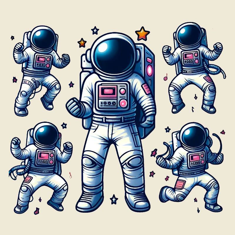 Voyage Spatial - Astroanut Lune Planet
