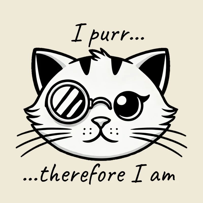 Ich schnurre, also bin ich - Philosoph Katzendesign