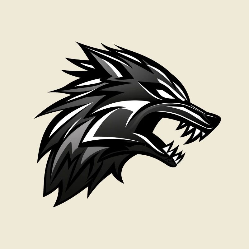 Wolf Emblem, Wild Wolf, Wolf Head