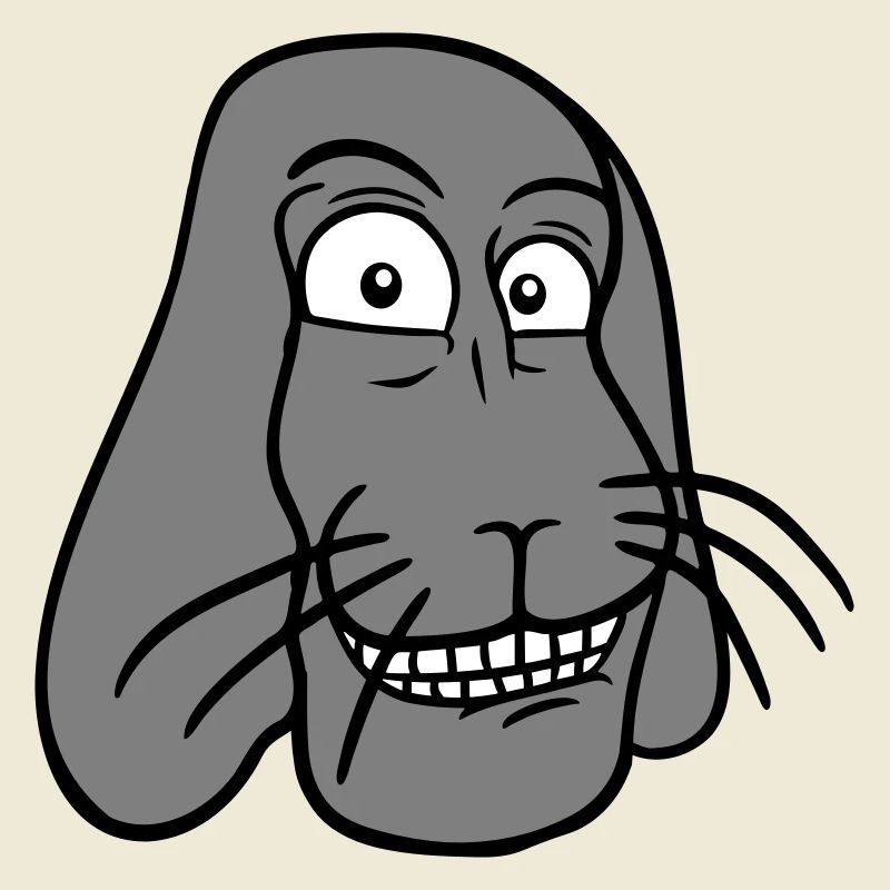 Lapin Lapin Drôle Visage Grimace Sourire