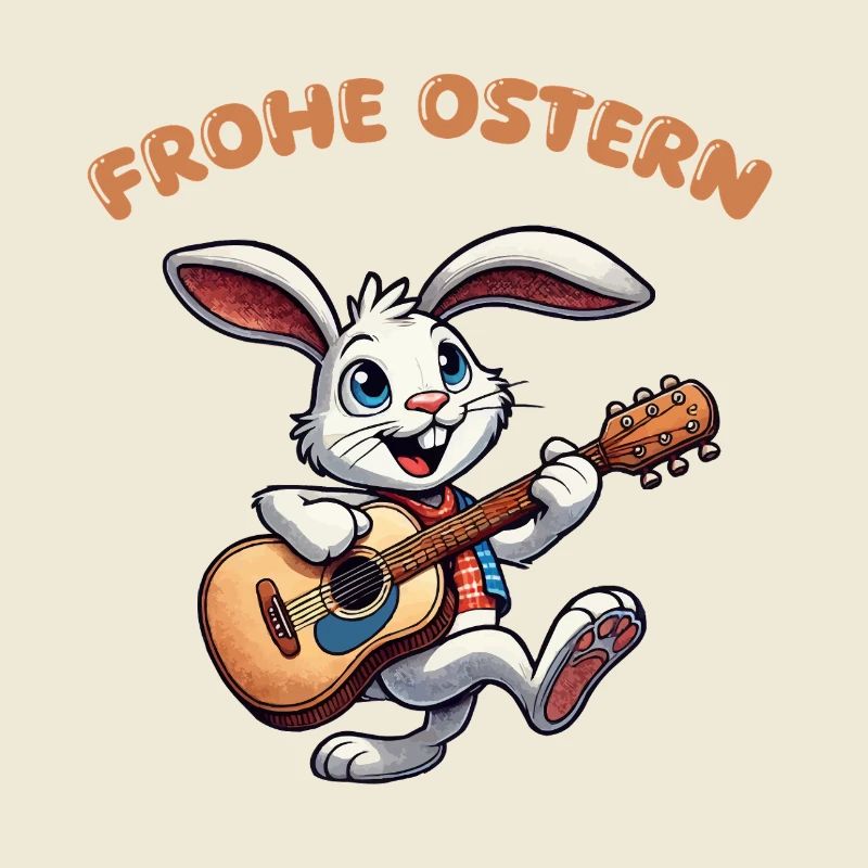 bunny guitar comic easter