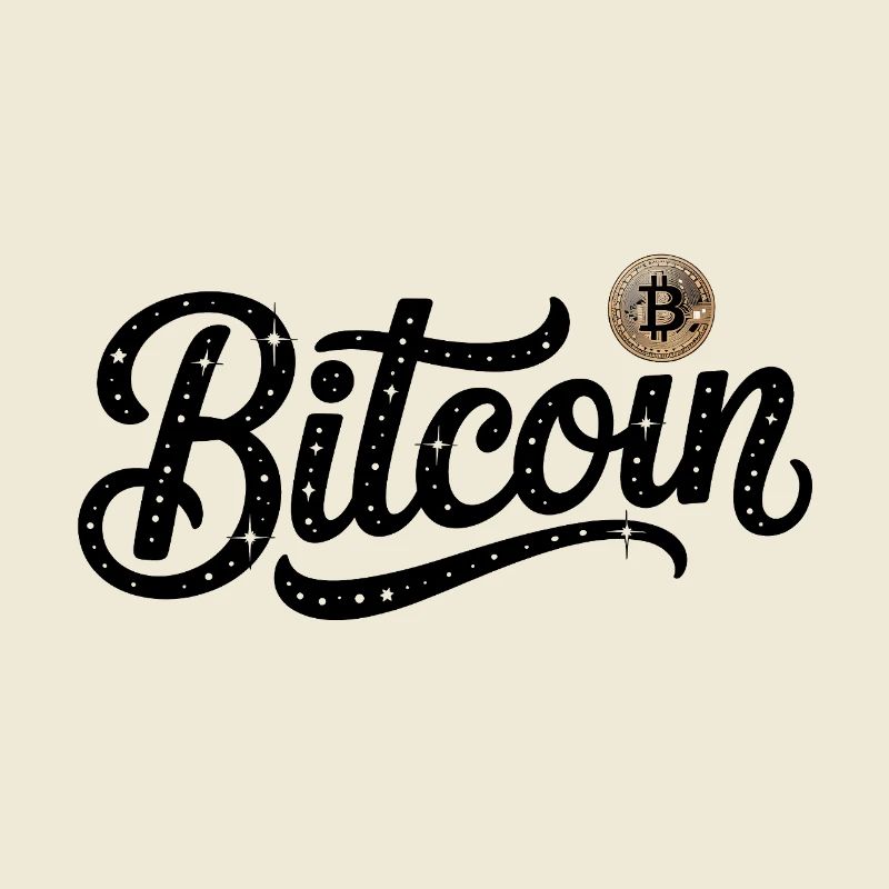 Logo Bitcoin - Autocollant de codage crypto