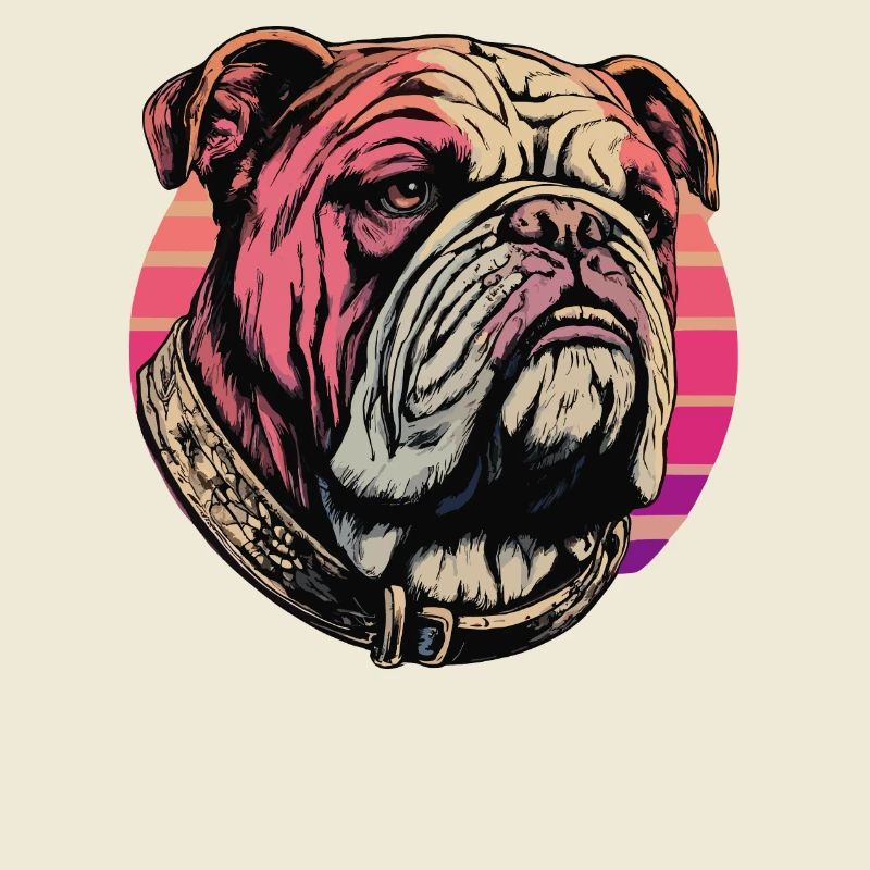 Impression d’art bouledogue élégant