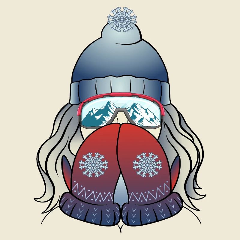    	 Wintermädchen mit Schneeflocke