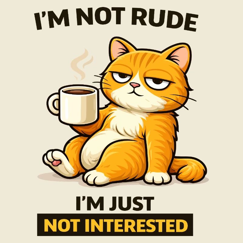 Grouchy Cat Coffee Attitude