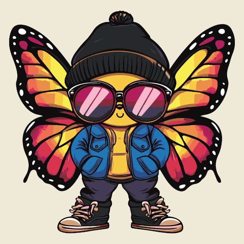 Papillon Bande dessinée cool