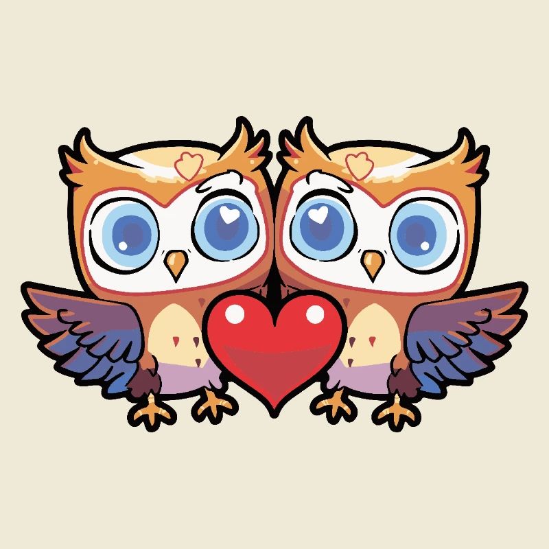 Eule Paar Valentinstag