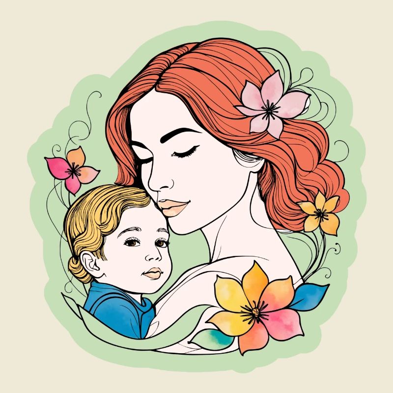 Mutter Kind Muttertagsmotiv