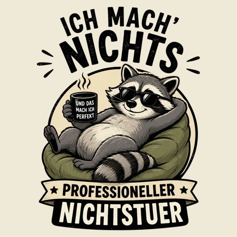 Relaxter Waschbär ProfiNichtstuer