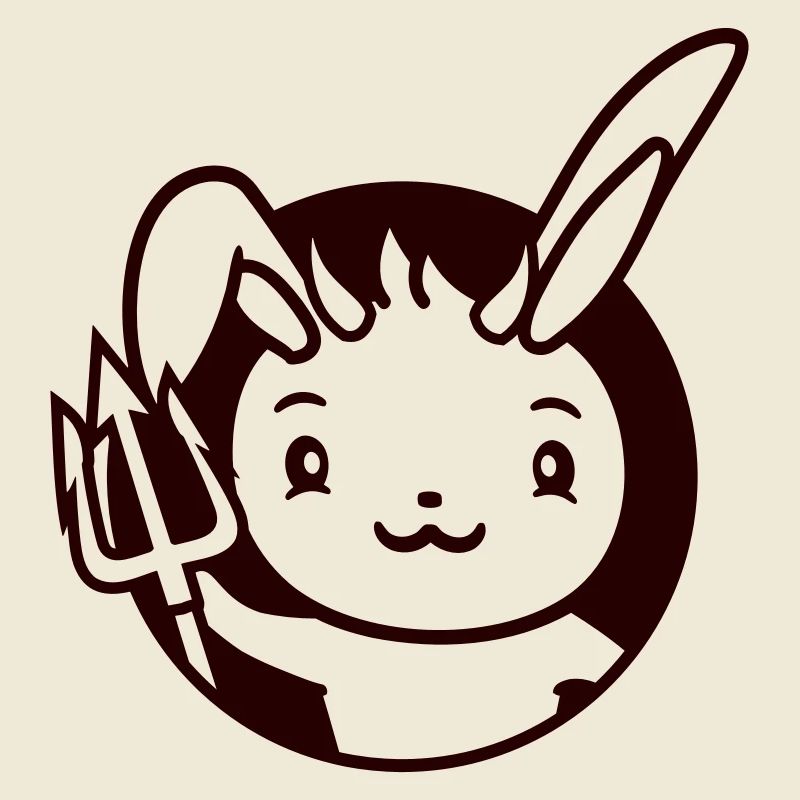 Bunny Devil Demon Evil Satan Hell Trident Costume