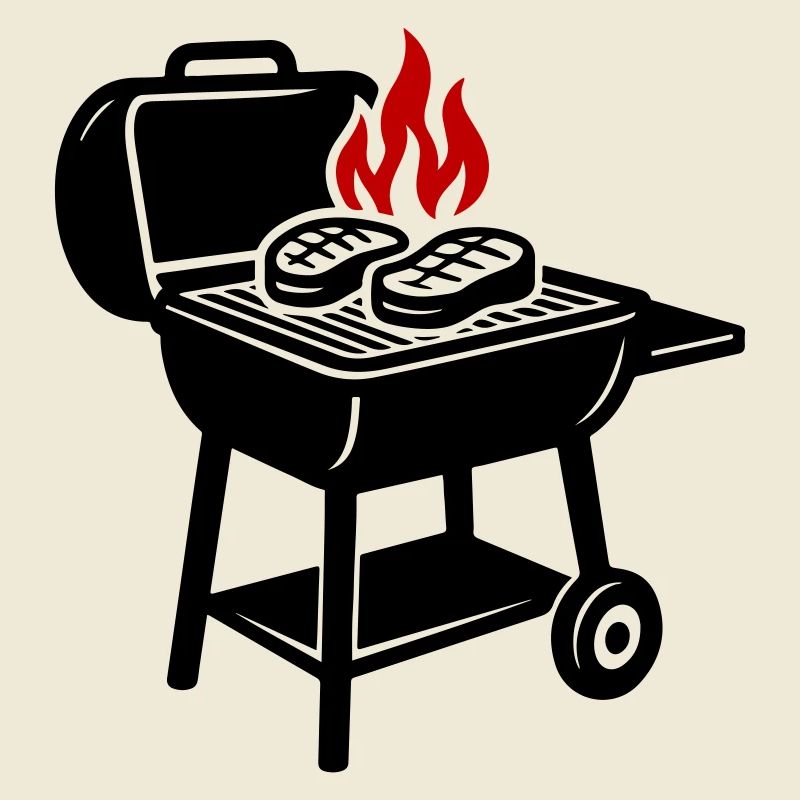 Grilling Steak Flame