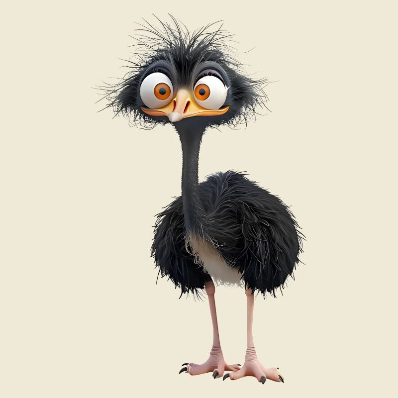 A Funny Bird Ostrich