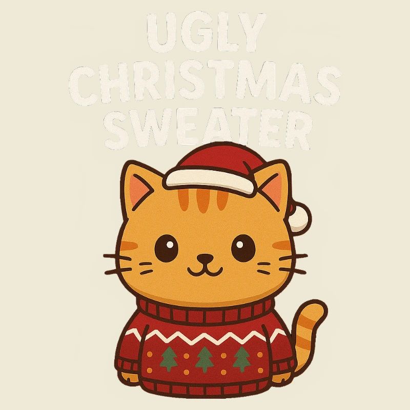Pull de Noël moche pour chat