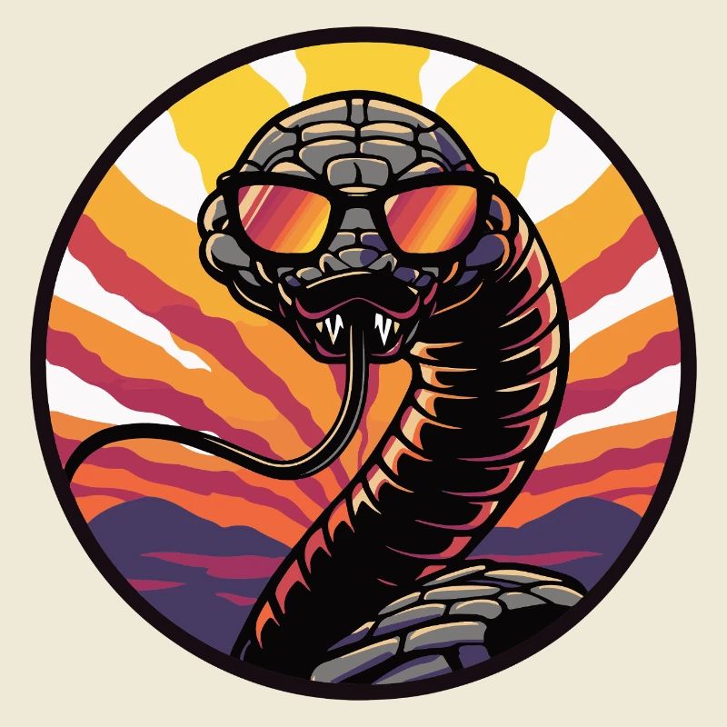 Snake Cobra Comic Cool Summer