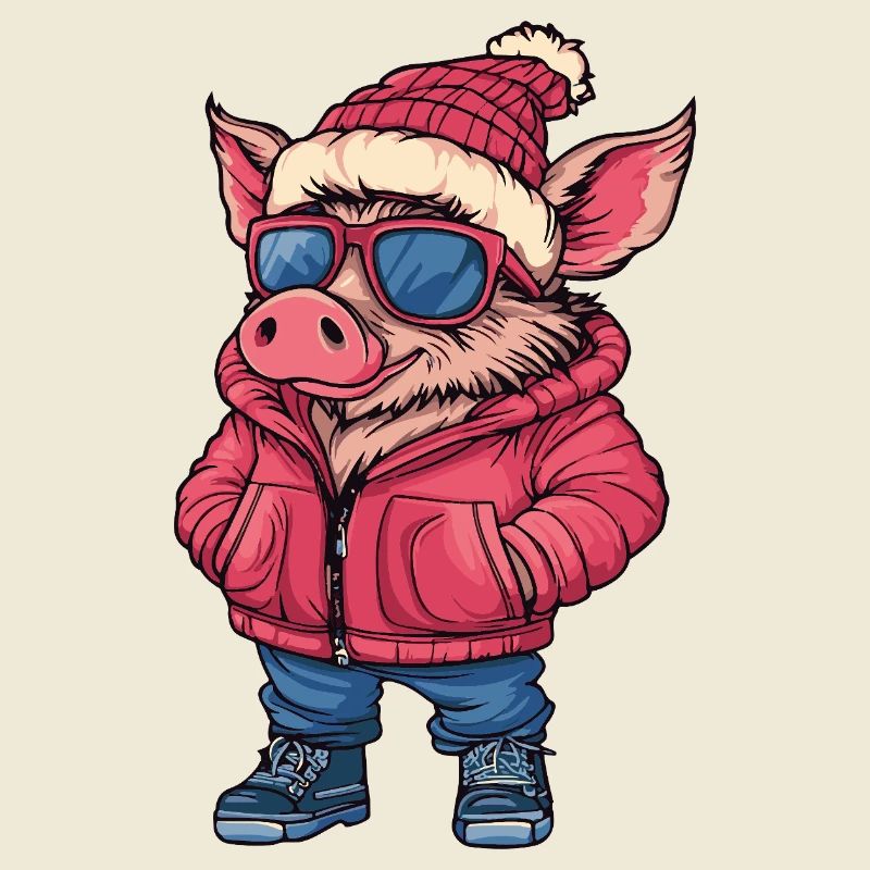 Cochon Cool Comic Sanglier