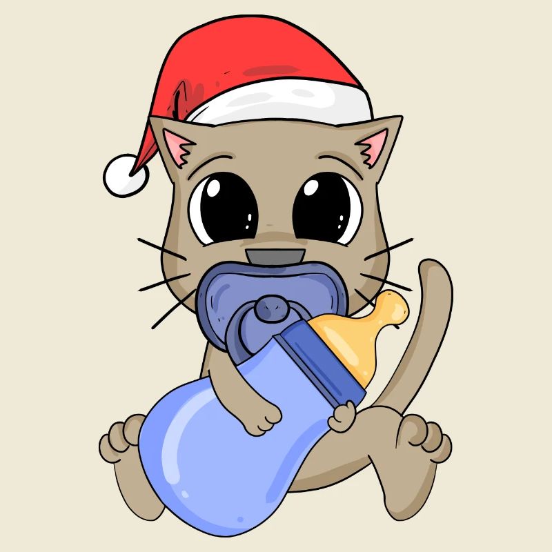 Chat Bébé Noël