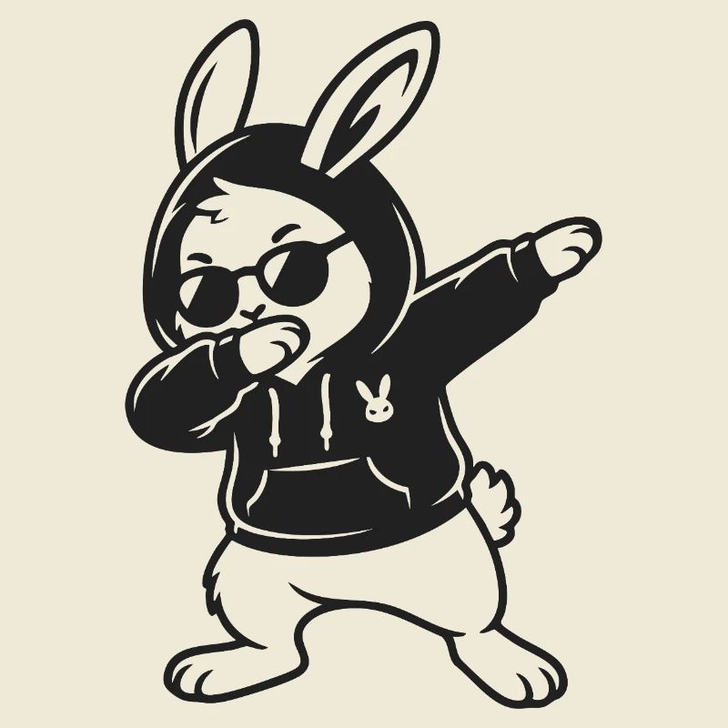 Easter Bunny Dabbing Cool Bunny Easter Funny