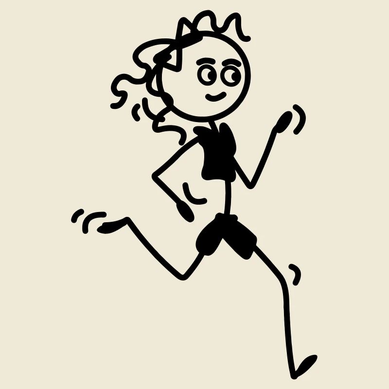 Läuferin Mädchen oder Frau