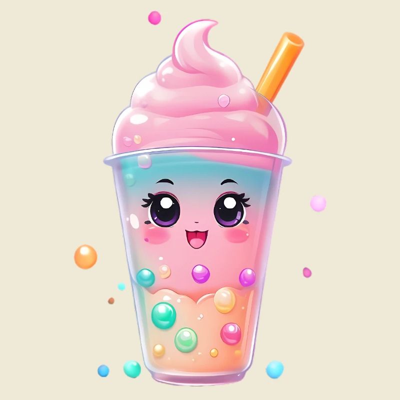 Kawaii Bubble Tea Mug Pastel