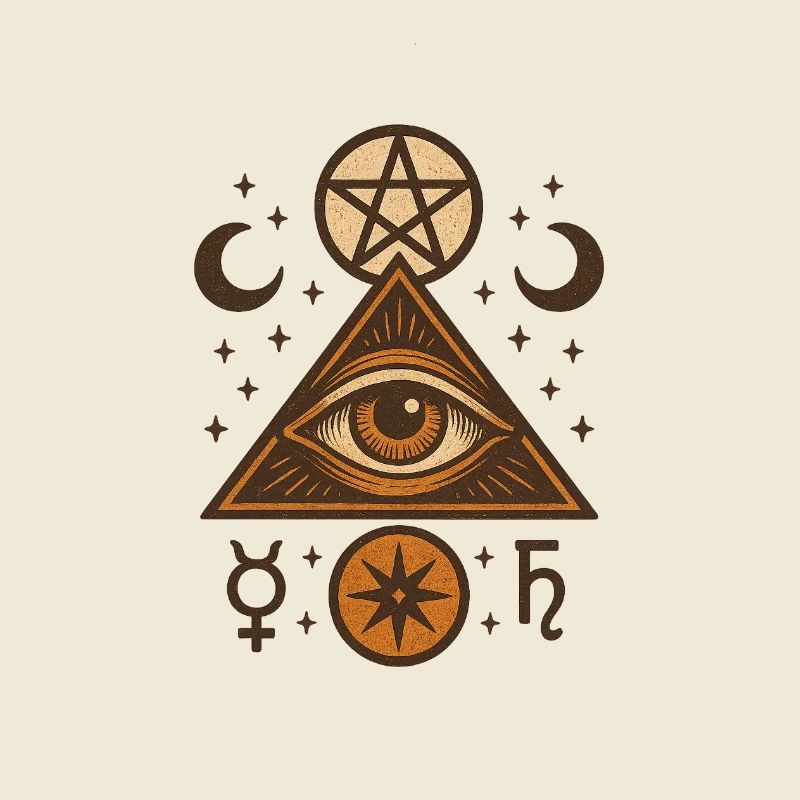Amulette de l’œil dans le triangle de l’étoile