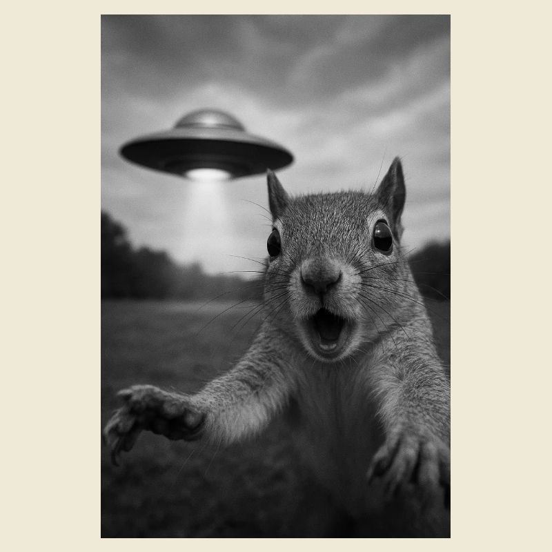 UFO Eichhörnchen Begegnung
