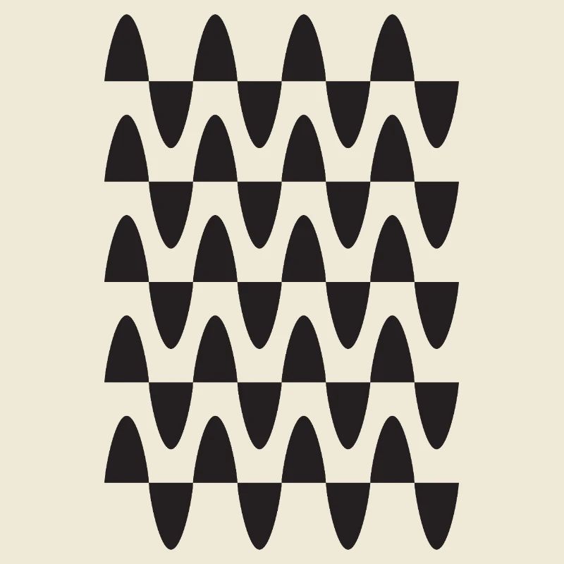 Midnight Wave Grid Pattern