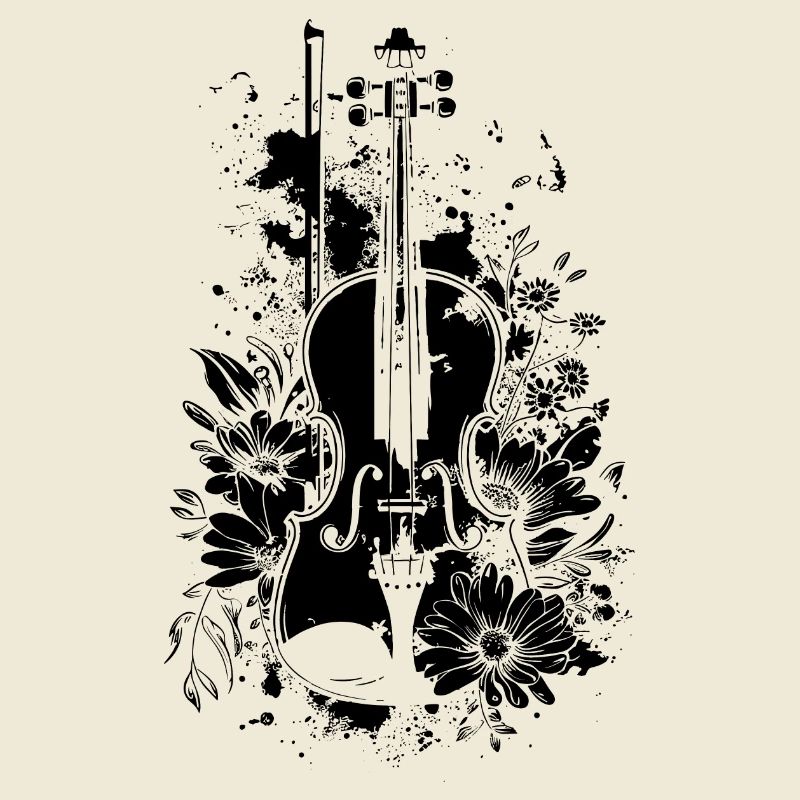 Style de dessin animé de violon