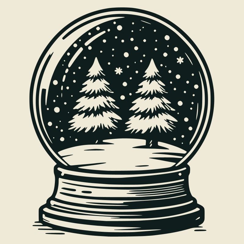 Snow Globe Winter Landscape