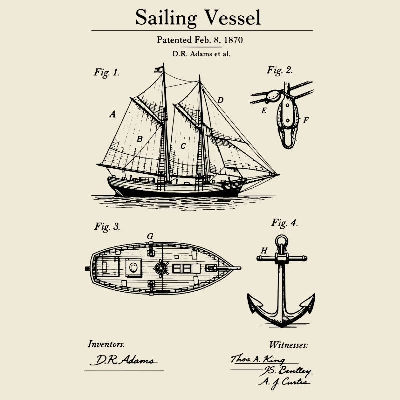 Conception classique du plan de navire à voile