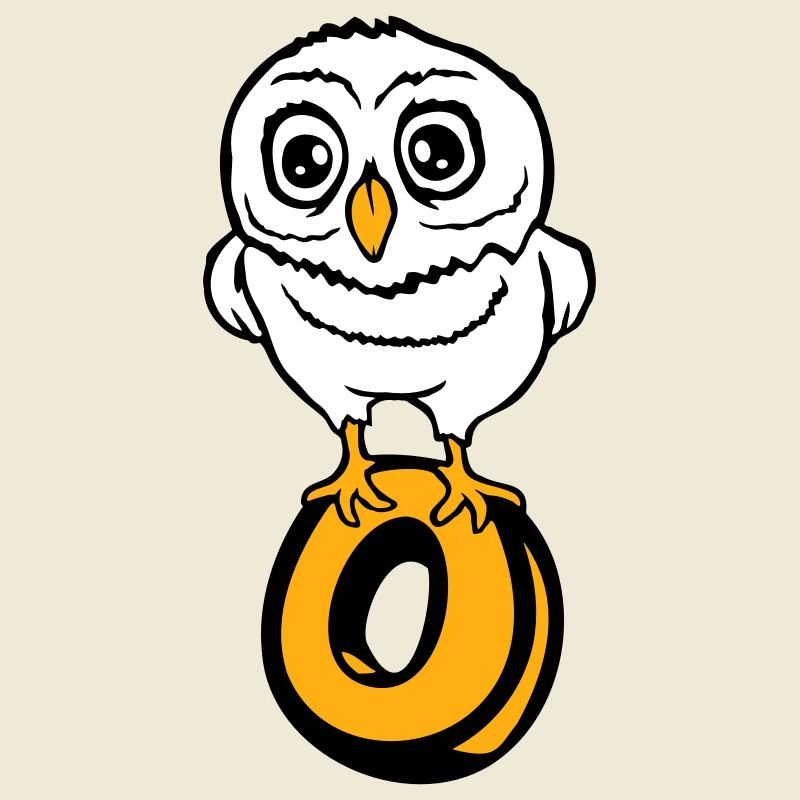 Eule Buchstabe O Owl Englisch ABC lernen Vogel Uhu