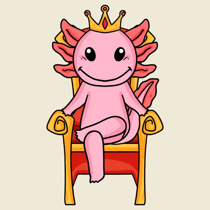 Axolotl King on Throne
