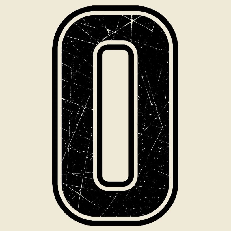 Black Grunge Null Sign