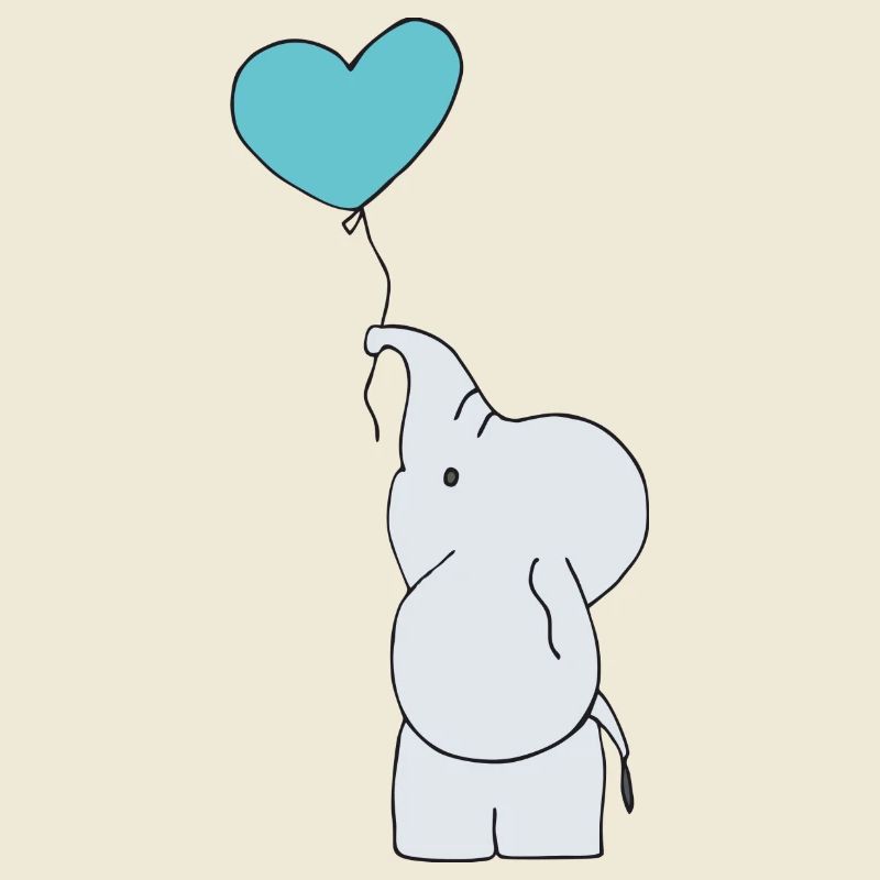 elefant mit luftballon